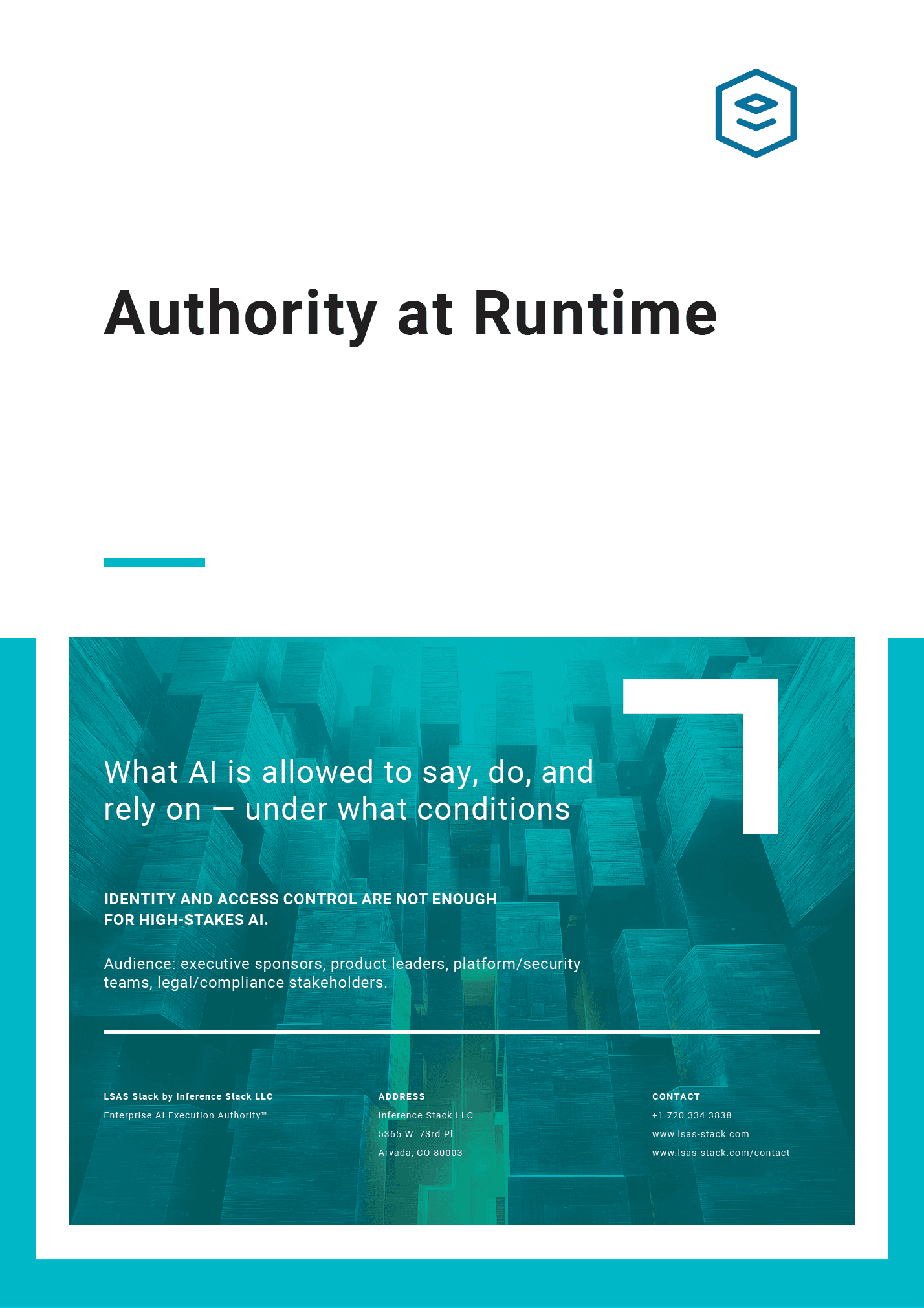 Authority at Runtime governance brief cover